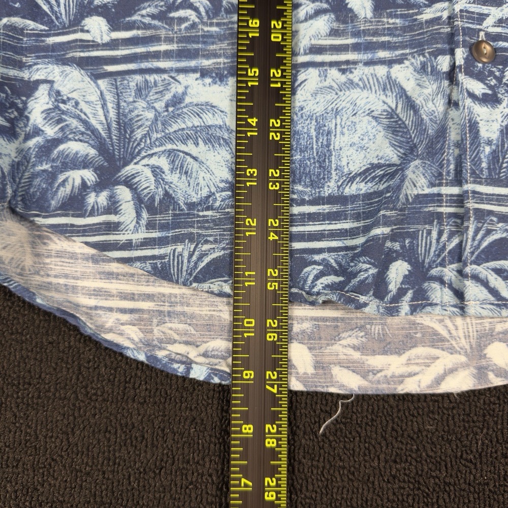Tommy Bahama Hawaiian Palm Tree Print Shirt Rayon, Various Blue, Size S - Picture 3 of 5